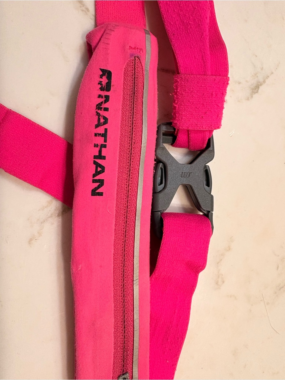 Nathan Bright Pink Running Belt with Zip Pocket